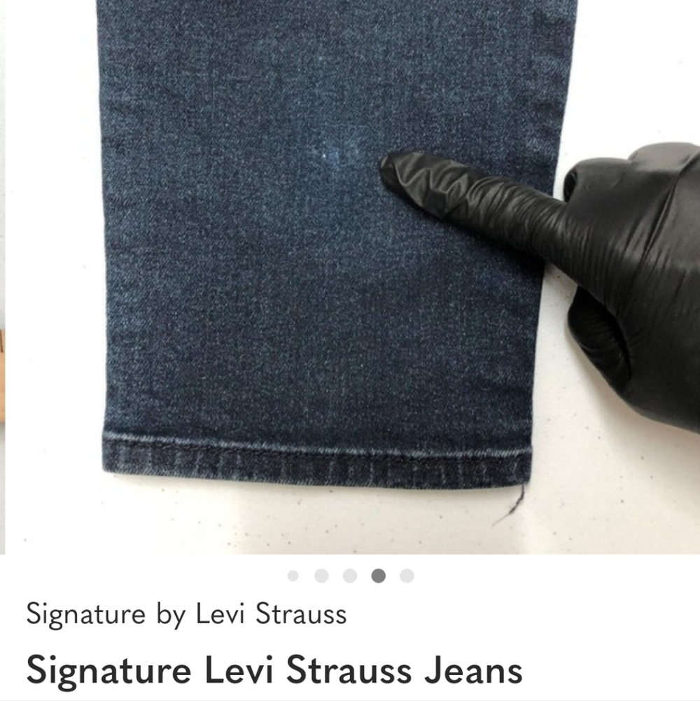 Signature Levi Strauss Jeans Womens 14 Dark Wash Heritage Mom High Rise Denim